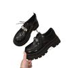 British Style Small Leather Shoes Women's 2025 Spring and Autumn New Black Retro Round Head Fashion Loafers Platform Muffin Single Shoes