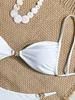 Sexy Dreieck Mini-Bikini-Set Micro-Tanga Einfarbiger Badeanzug Damen Badeanzug Biquini Bandage Strandbekleidung Bademode Tanga-Bikini