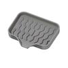 Wavy Pattern Silicone No-Drill Soap Dish & Drain Mat Rack
