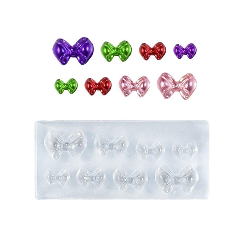 Silikonform für Schmetterlingsschleifen Haarspangen Handgemachter Schmuck Epoxidharzform Elegante Schmuckherstellung Zubehör