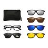 2246 Magnet Clip Square Frame Myopia Eyeglasses 0 -0.5 -1.0 -2.0 To -6.0 Hyperopia Sunglasses +0.5 +1.0 +2.0 To +6