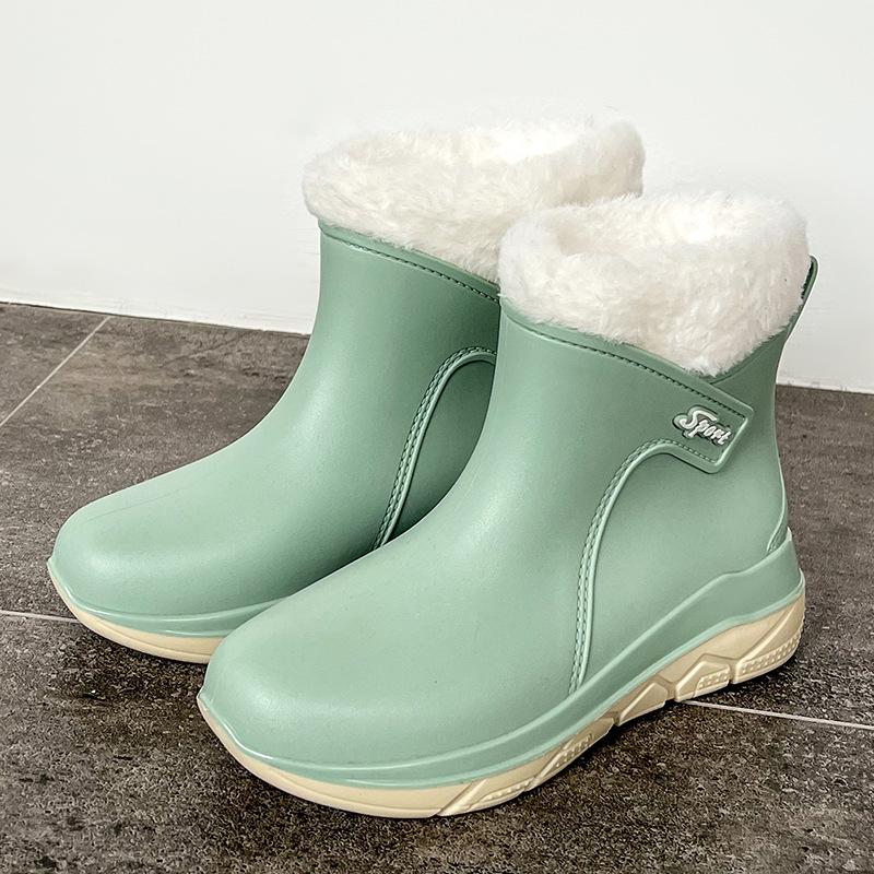 

Модные короткие женские уличные туфли женские короткие дождевые туфли универсальные милые водные туфли нескользящие женские резиновые туфли ботильоны 41