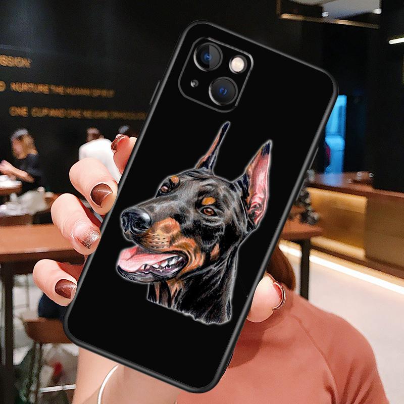 

Dachshund Doberman Dog Phone Case For iPhone 16 Pro Max 15 14 12 11 13 Pro Max Plus 12 13 Mini XR 16e Funda Silione Cover iPhone 15 Plus
