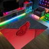 Detroit Red Wings Design Crystal Velvet Carpet Cozy Non?Slip Printed Rug For Bedroom Living Room Entrance