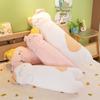Rabbit Fur Long Throw Pillow - Flower Design, Ideal for Beds & Sofas, Side Sleeper & Hug Pillow