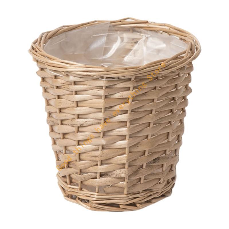 Artistic Flower Holders Woven Wicker Plant Pot For Stylish Indoor Outdoor Garden 55KF