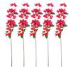 5Pcs Silk Flower Silk Fake Flower Realistic Blooms DIY Simulation Flower Flexible Lifelike Artificial Flower Branch