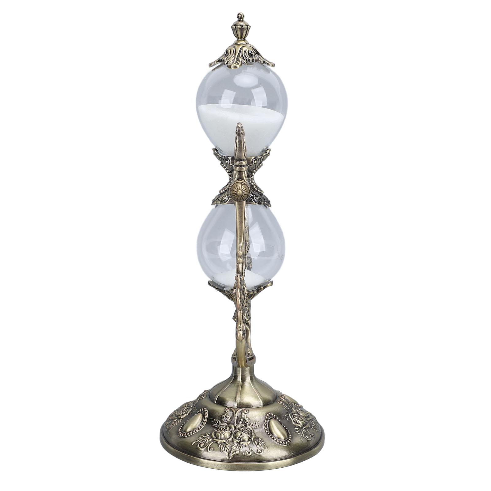 Песочные часы с подставкой, винтажные, 15 мин., гравировка, тиснение, золотые песочные часы, таймер для декора полки