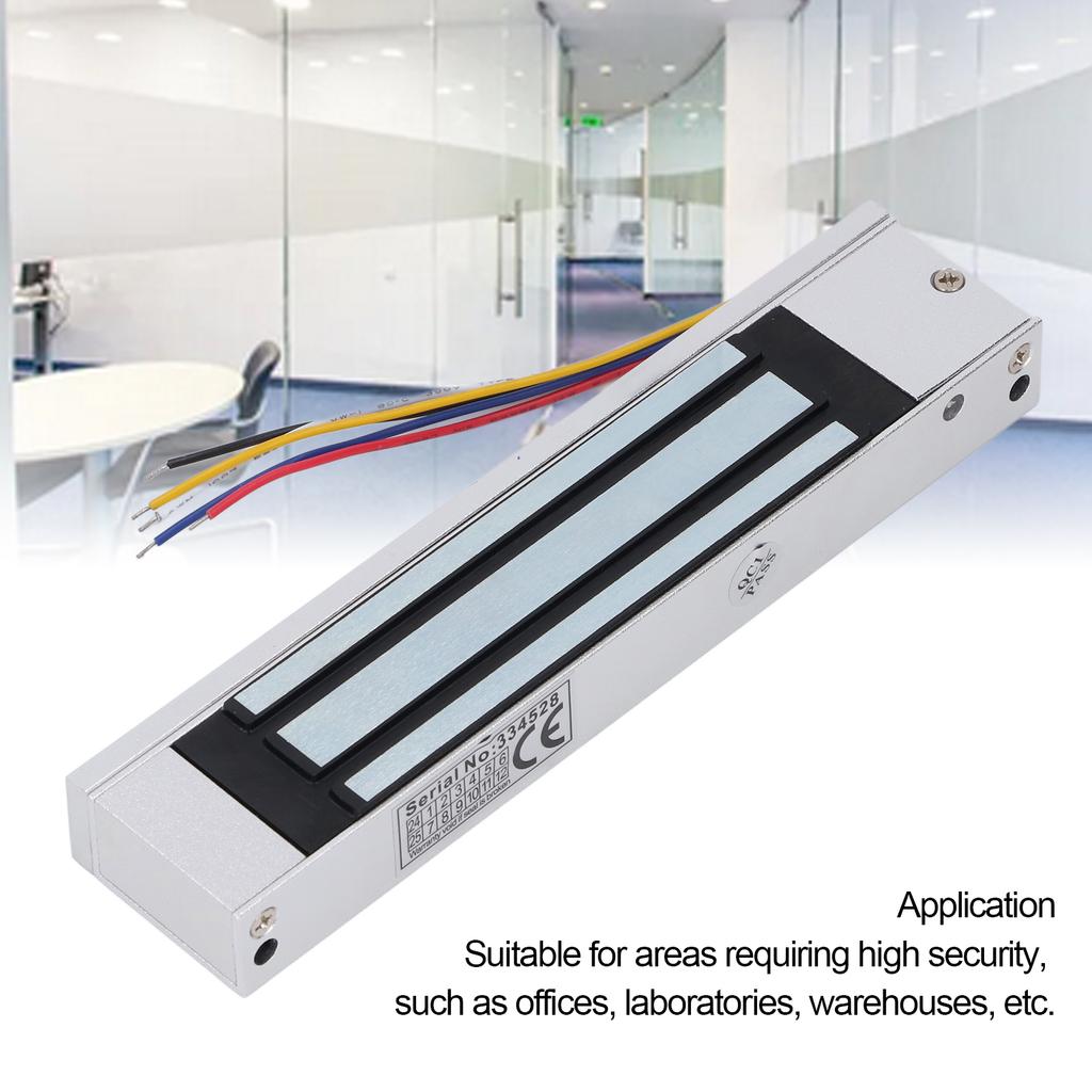 Electric Magnetic Lock 180KG 350lbs DC 12V NC Mode Five Wire Electromagnet Lock for Single Door Access Control System
