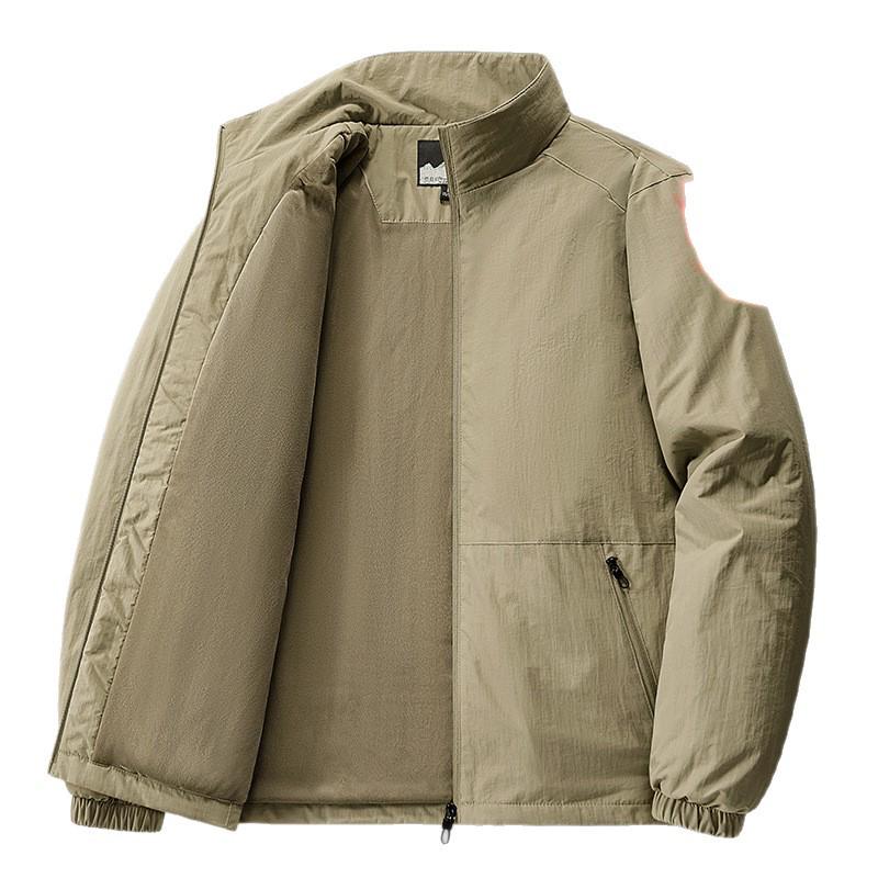 2026 Cross Douyin Plus Velvet Men's Jacket: Outdoor Sports Casual Korean Style for Middle-Aged - New Explosive Style