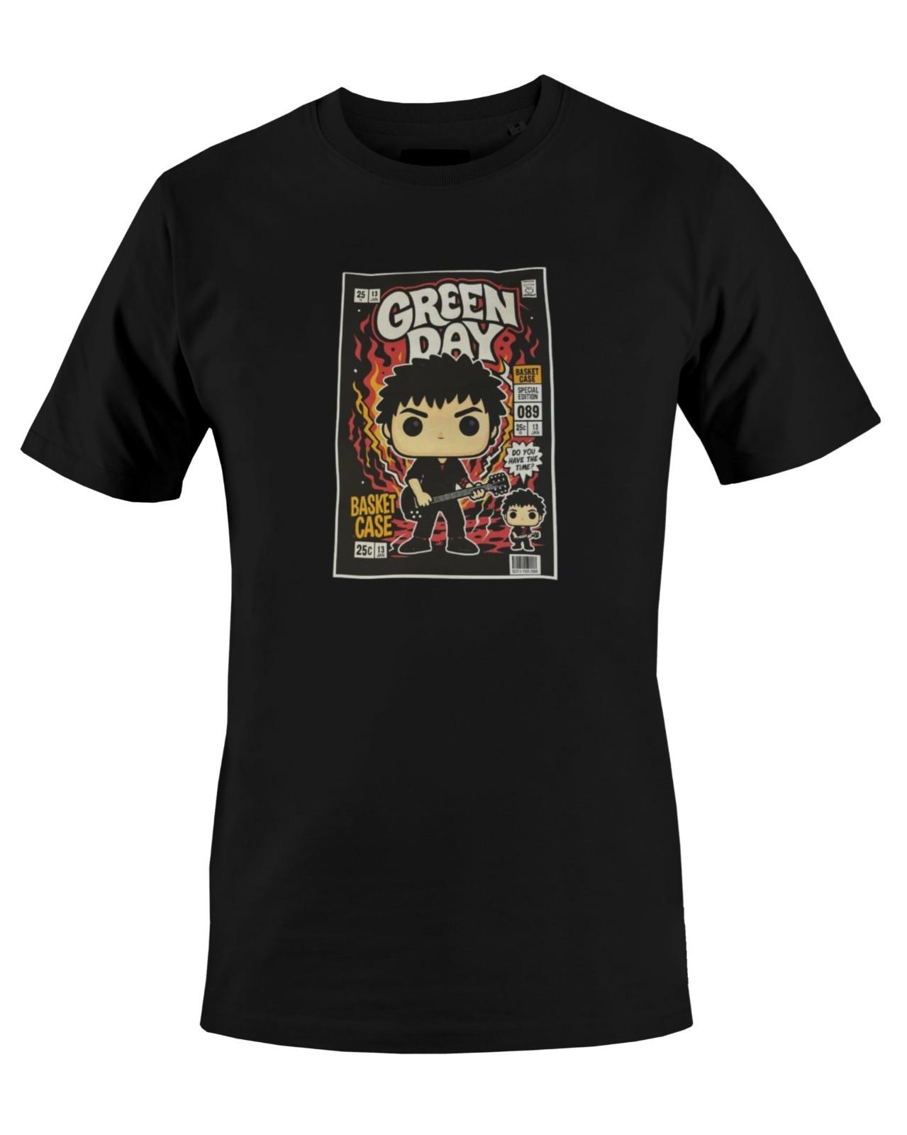 Green Day Pop Style Comic Punk Rock Graphic Print Mens T-Shirt XXL