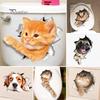 Home Decor Cute Cat Dog Toilet Lid Cover Decal Wall Art Sticker Bathroom Home Decor