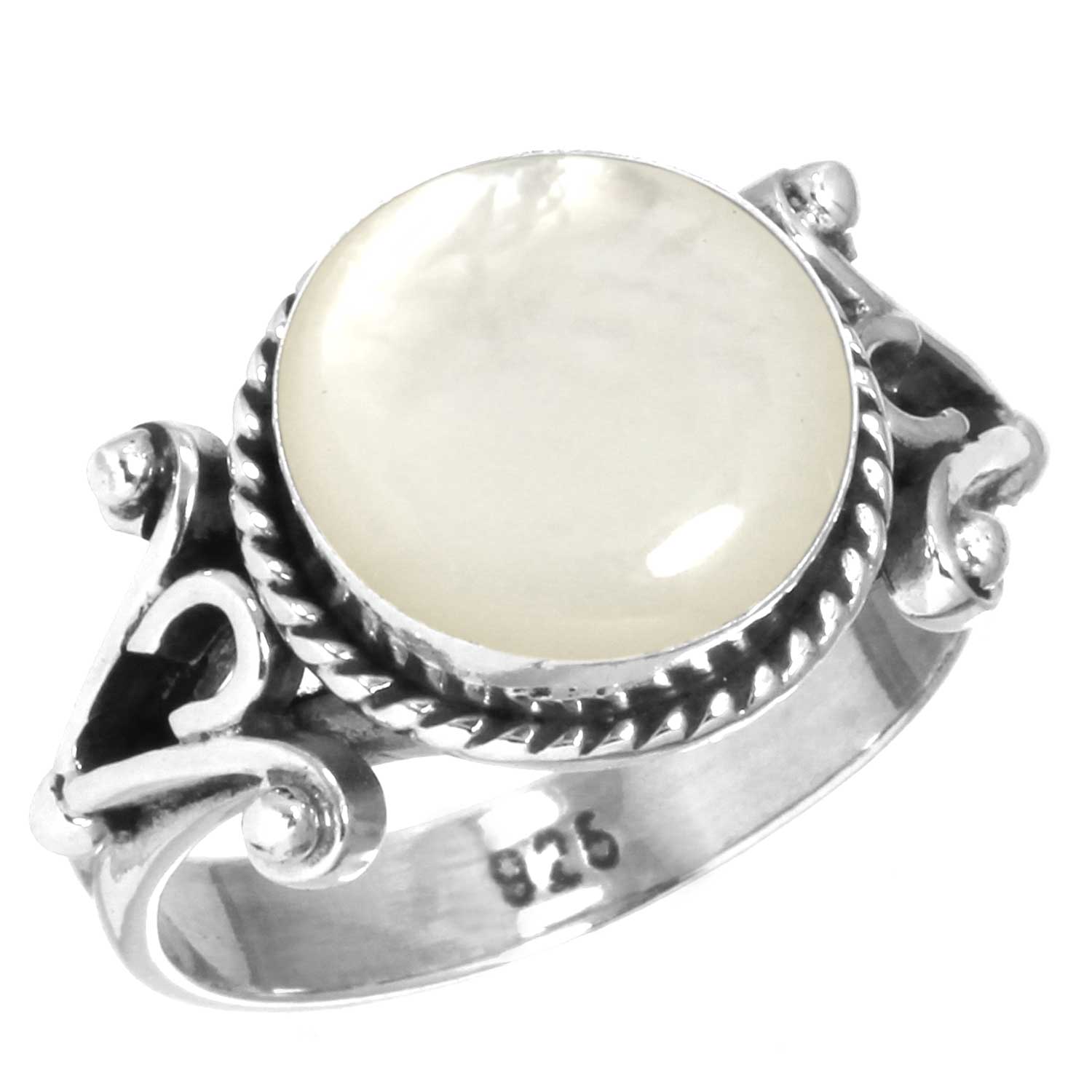 

Кольцо из стерлингового серебра 925 пробы Женское Драгоценный камень Ручная работа Ювелирные изделия Подарок на День святого Валентина Синий Зеленый Фиолетовый Медь Бирюза Жемчуг Лазурит Перламутр Викторианский 8 мать жемчужного