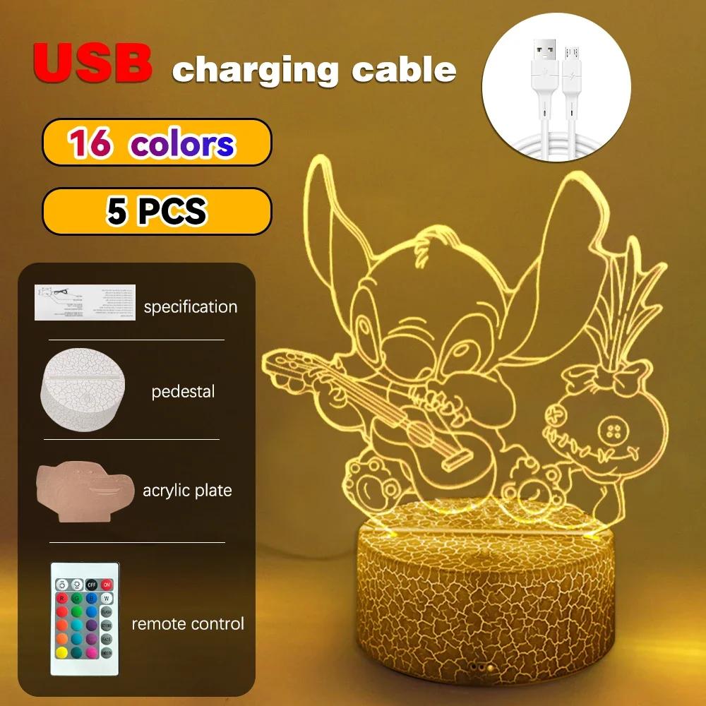LED Night Ligh Illusion Stitch Lamps Remote Control Smart Touch Home Room Decor Lamp Christmas Valentine's Day Birthday Gifts