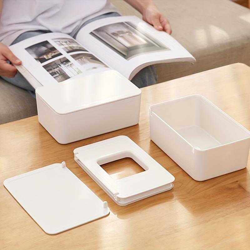 1pc Wet Wipes Storage Box Sealed Wet Tissue Box with Lid Living Room Desktop Wet Wipes Container Plastic Sealed Tissue Box