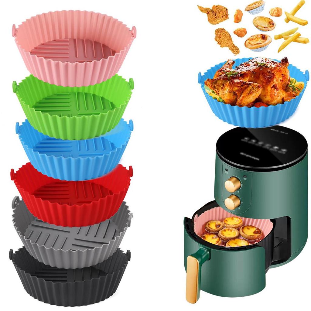 Silicone Food-Grade Square Air Fryer Pan: High Temp Resistant & Easy To Clean