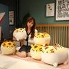 40/50cm Squishy Tiger Plush Pillow Down Cotton Stuffed Cartoon Animal Yellow Orange Plushie Sleeping Head Pillow Present