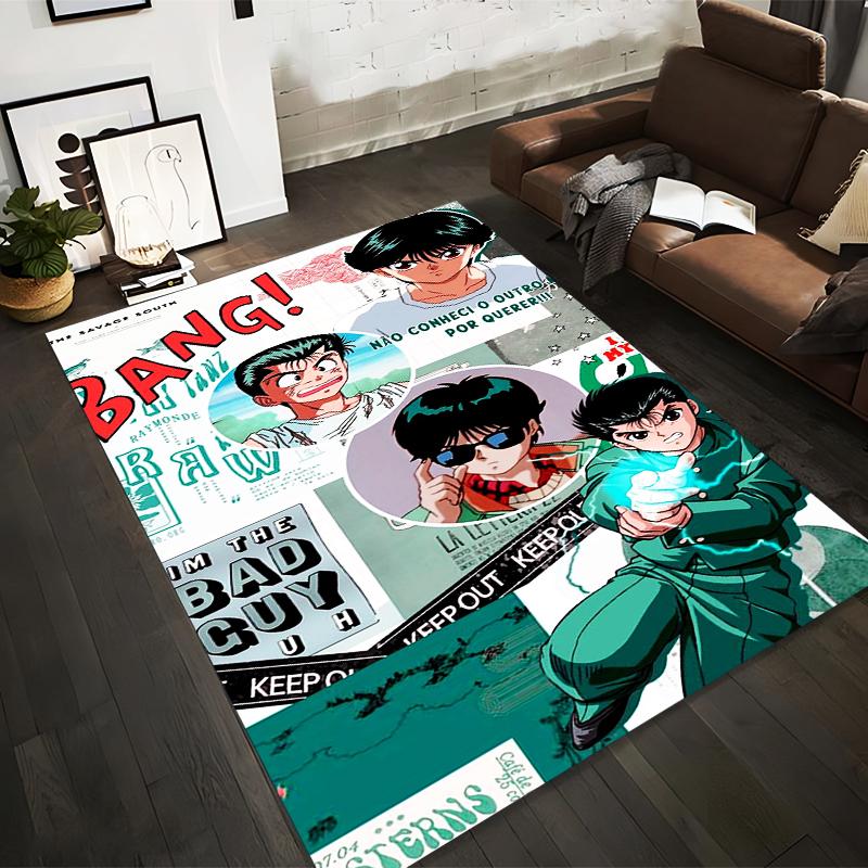 

Colorful Anime Carpet with Bold Characters, Bang Text, and Action Theme Suitable for use as an anti-slip for living room bedroom sofas 40x60cm( 15x23in )