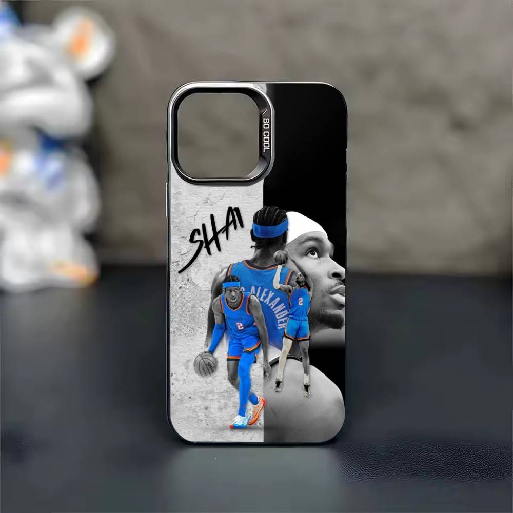 Basketball S-Shai Gilgeous-Alexander 2  Phone Case Color Silver Shell For IPhone 17 16 15 14 13 12 11 Pro Max Plus