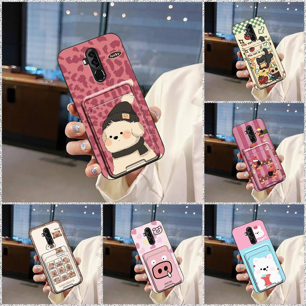 Cute Silicone Phone Case For Oukitel C12 Pro/C12 Fashion Design TPU Soft Case Card Sleeve Shockproof Cartoon Protective