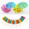 40 Stück Papier Cocktail Sonnenschirme Schirme Party Hochzeitszubehör Luau Getränkestäbchen