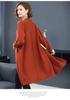 Women's Plus Size Knit Cardigan Shawl Coat - Stylish Spring/Autumn Outerwear