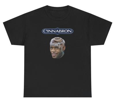 Cinnabron T Shirt Funny Lebron James Cinnamon Roll Parody Meme Logo Humor Tee