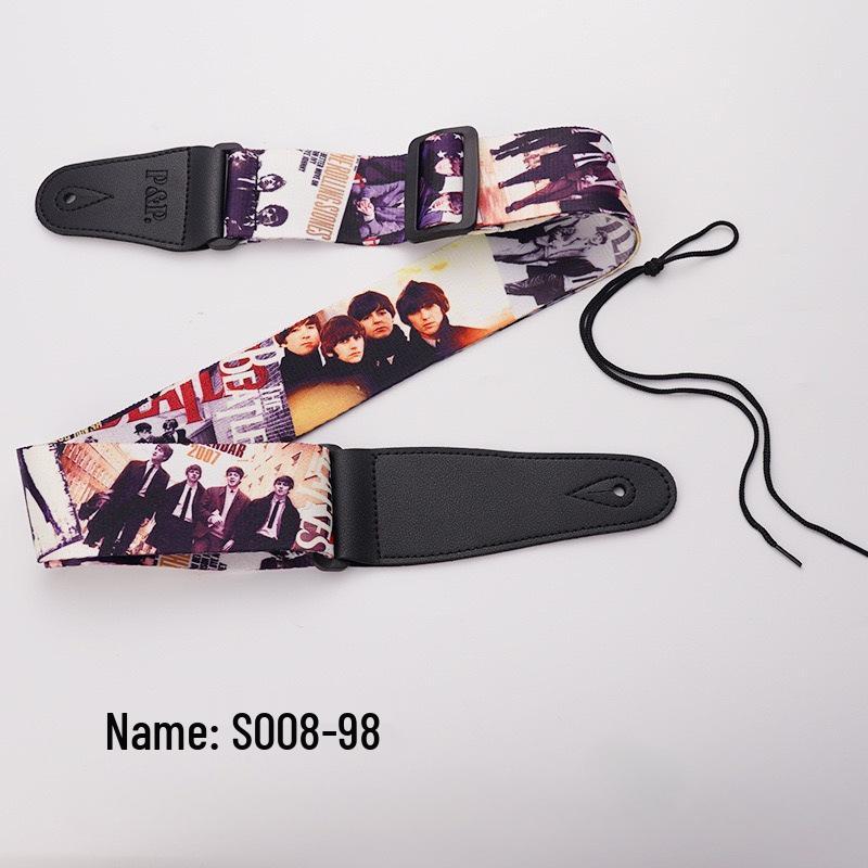 PP Widened PU Leather Guitar Strap - Electric & Classical Folk Style, Personalized Crossbody Design