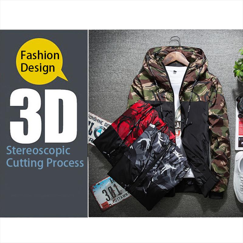 Pánské svrchní oděvy jaro a podzim pánská ležérní tenká maskáčová bunda korejská verze svrchní oděvy tenkého střihu trend