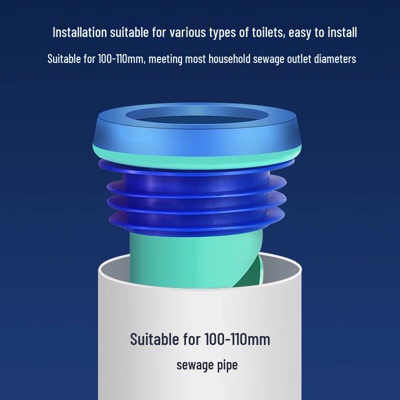 Elongated Toilet Anti-Leak Odor-Proof Sealing Flange
