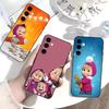 Sweet Cartoon Couple Phone Case Black Silicone Soft For Samsung Galaxy A73,A72,A71,A70,A53,A52,A51