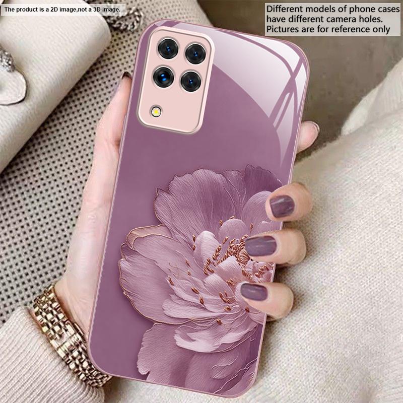 Farbverlauf Blumen Für Samsung A20 30 22 23 24 25 26 31 32 A33 34 35 42 50 51 52 53 54 55 56 70 71 72 73 Glas Handyhülle