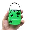 6PCS Set Festive 6cm Size Halloween Pumpkin Jar Triangular Eyes With Lid Pumpkin Bucket Mini Basket Pumpkin Lantern Gift Giving