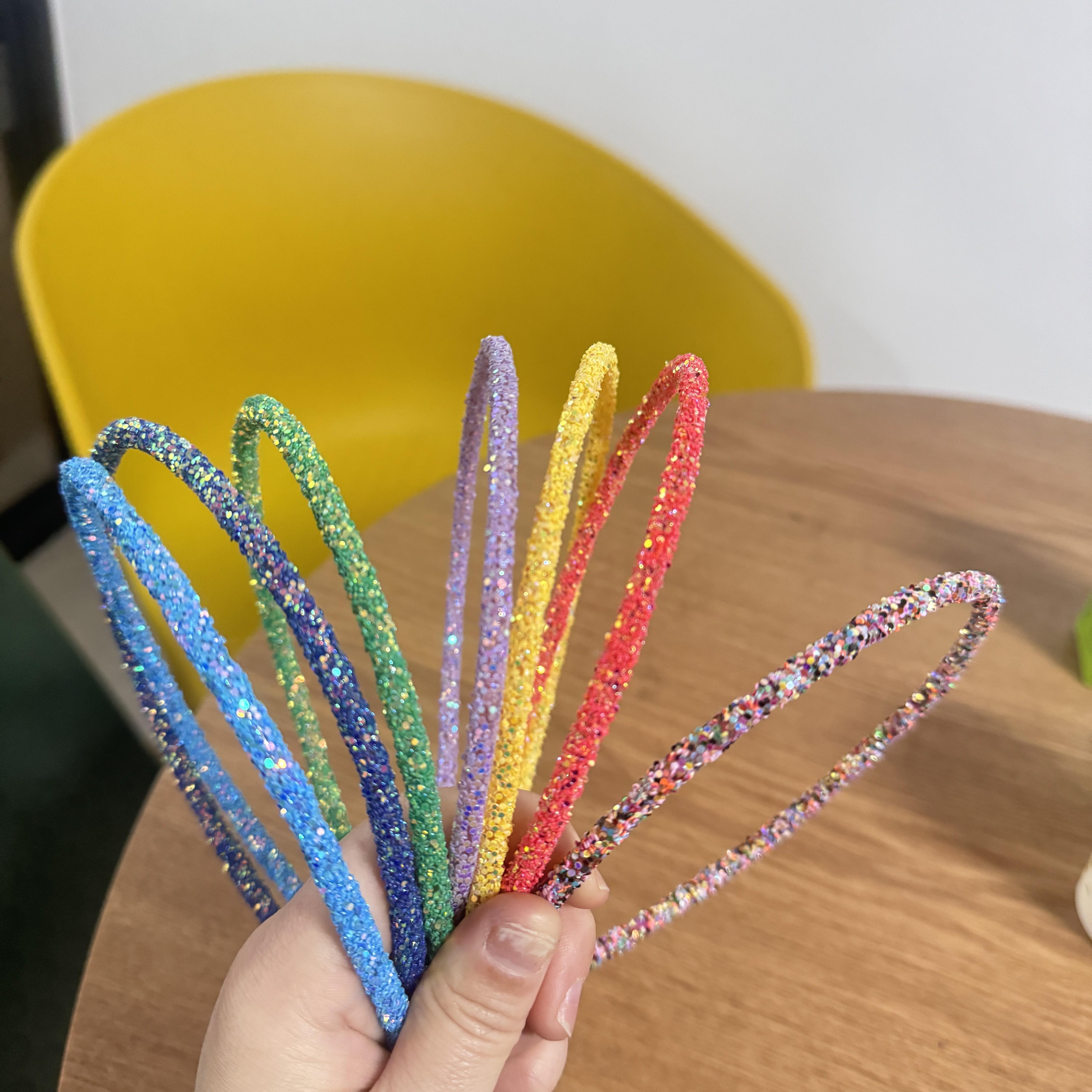 

7 шт. Милые блестящие повязки на голову со звездами для девочек, Сверкающие повязки для волос, Милые повязки на голову для девочек, Детские, для вечеринки, украшение, аксессуары для волос