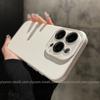 Applicable to iPhone15 lychee leather pattern mobile phone case Apple 14promax crystal lens 13 simple solid color protection