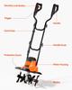 Corded Electric Tiller, 36cm Tilling Width Garden Rototiller, 1200W Motor Heavy-Duty Tilling Machine, Cultivator with Steel Tines and Foldable Handle,
