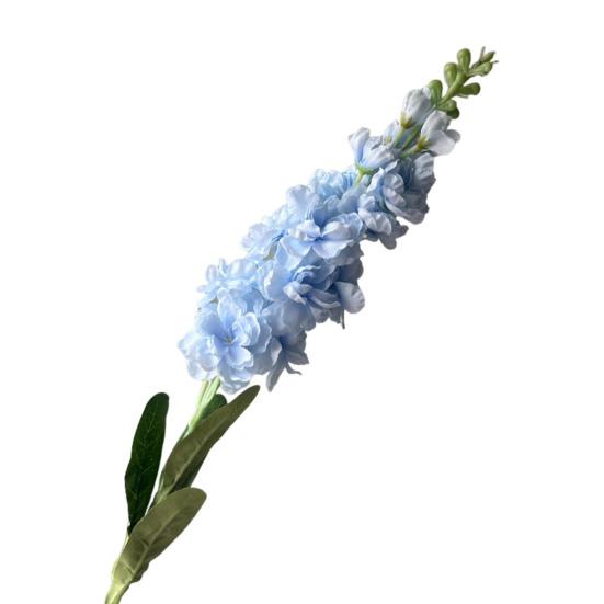 Faux Larkspur Pick Realistic Artificial Larkspur Blooms with Leaves Fake Larkspur Sprig for Home