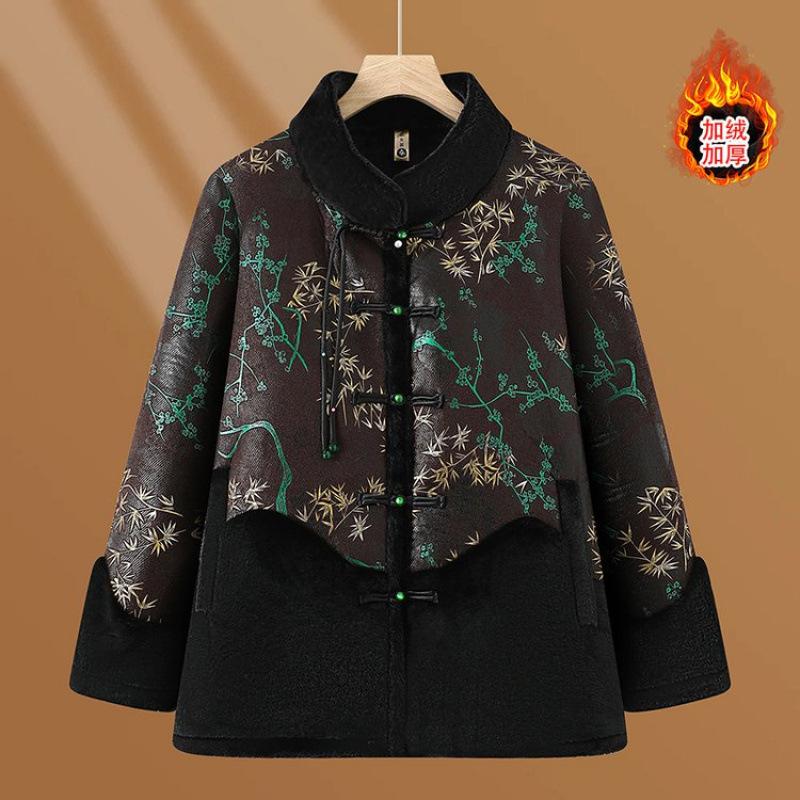 

Жена Зимняя Шерстяная Куртка Толстый Топ Большой Размер Старая Одежда Плюш 6XL [Recommended 160-82.5kg] фиолетовый