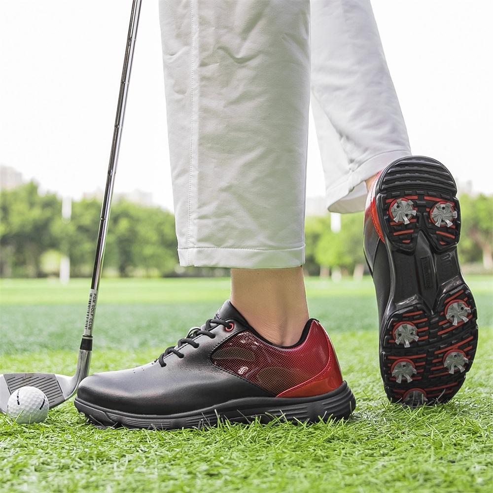 Men's Golf Shoes with Waterproof and Anti Slip Studs, Comfortable and Casual Golf Sports Shoes, Sizes 39-50