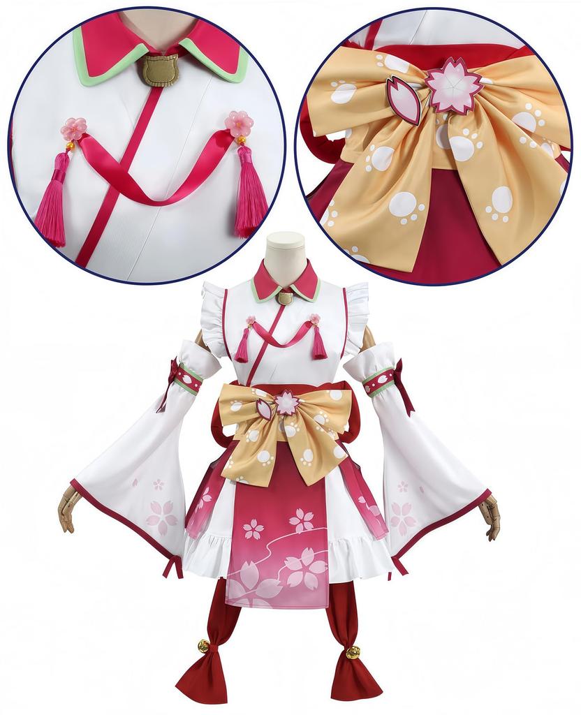 VTuber Cosplay Sakura Miko Cosplay Costume VTuber Cosplay Mikochi Sakura Miko Virtual YouTuber VTuber Cosplay Hololive HZ [NOKIJP] (Sakura Miko, L)