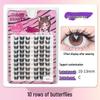 10-Row Autumn Leaf & Sunflower Faux Eyelashes - Flat, Glue-Free