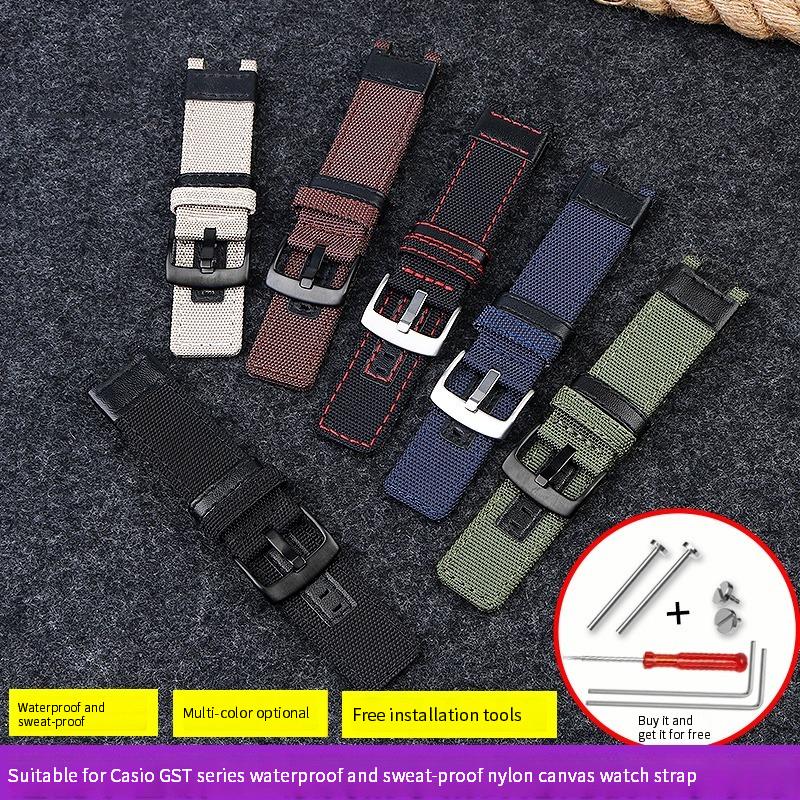 Klassisch Für Casio G-Shock Uhrenarmband GST-B100/S130/W300G/400G/W330/W120 Serie Canvas Uhrenarmband Für Herren Armband Armband