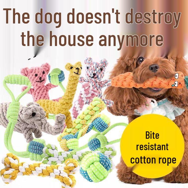 Durable Cotton Rope Frisbee Toy Set for Small To Medium Dogs