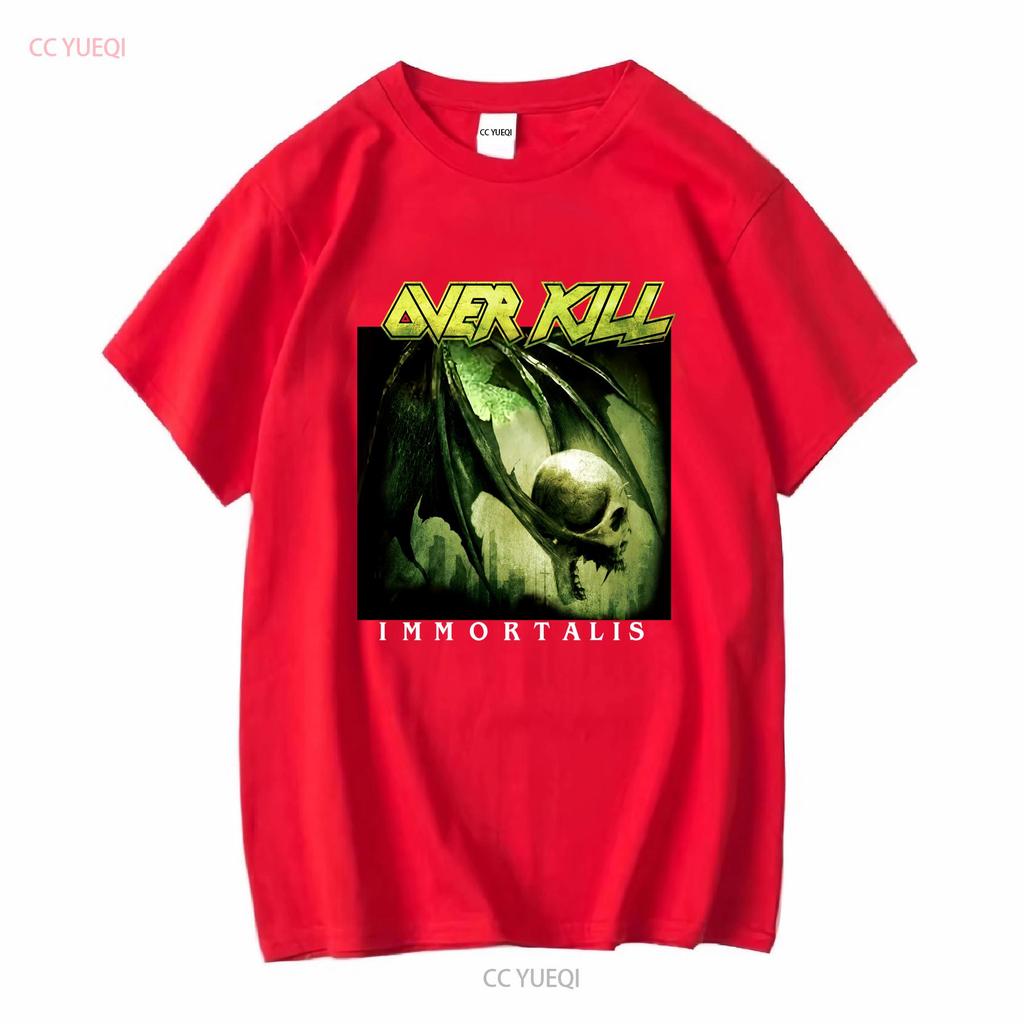 Overkill Immortalis T Shirt Black S 234XL vintage Washed graphic fashion homme Soft Unisex streetwear Stretched Stylish