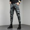 Men's New American High Street Camouflage Fashion Tied Feet Multi-pocket Overalls Casual Elastic Trendy Men
