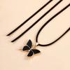 Fashionable Alloy Necklace Pentastar Shape Clavicle Chain Versatile Love Lock/Butterfly Pendant Choker Jewelry for Women