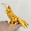Collectible Fox with Nine Tails 3D Printed Ornament Tailed Figurine Articulated And Hand-painted Limbs Animal Action Figure Flexible Fidget