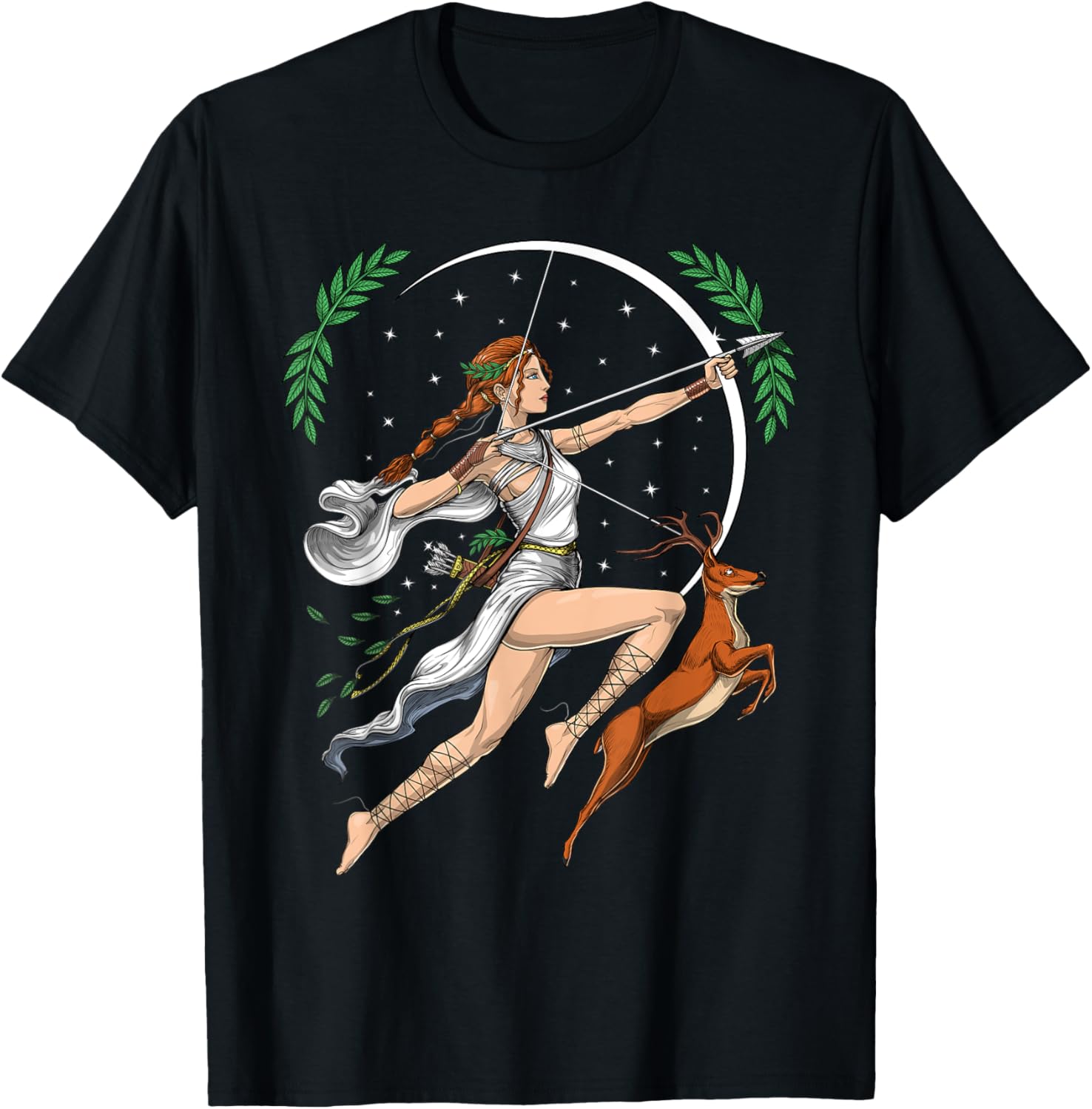 Артемида Греческая Богиня Охоты Мифология Древней Греции Футболка Унисекс Графические Футболки Мужская Одежда S