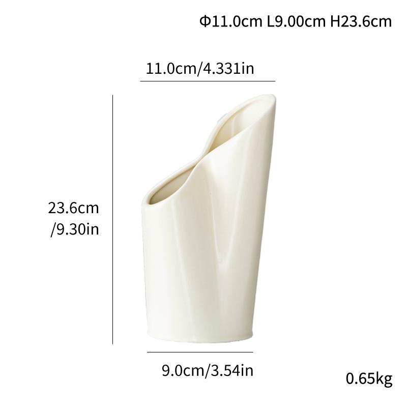 

European Oblique Ceramic Vase Light Luxury Home Desktop Decoration High-End Art Flower Arrangement Ornament v226 apricot
