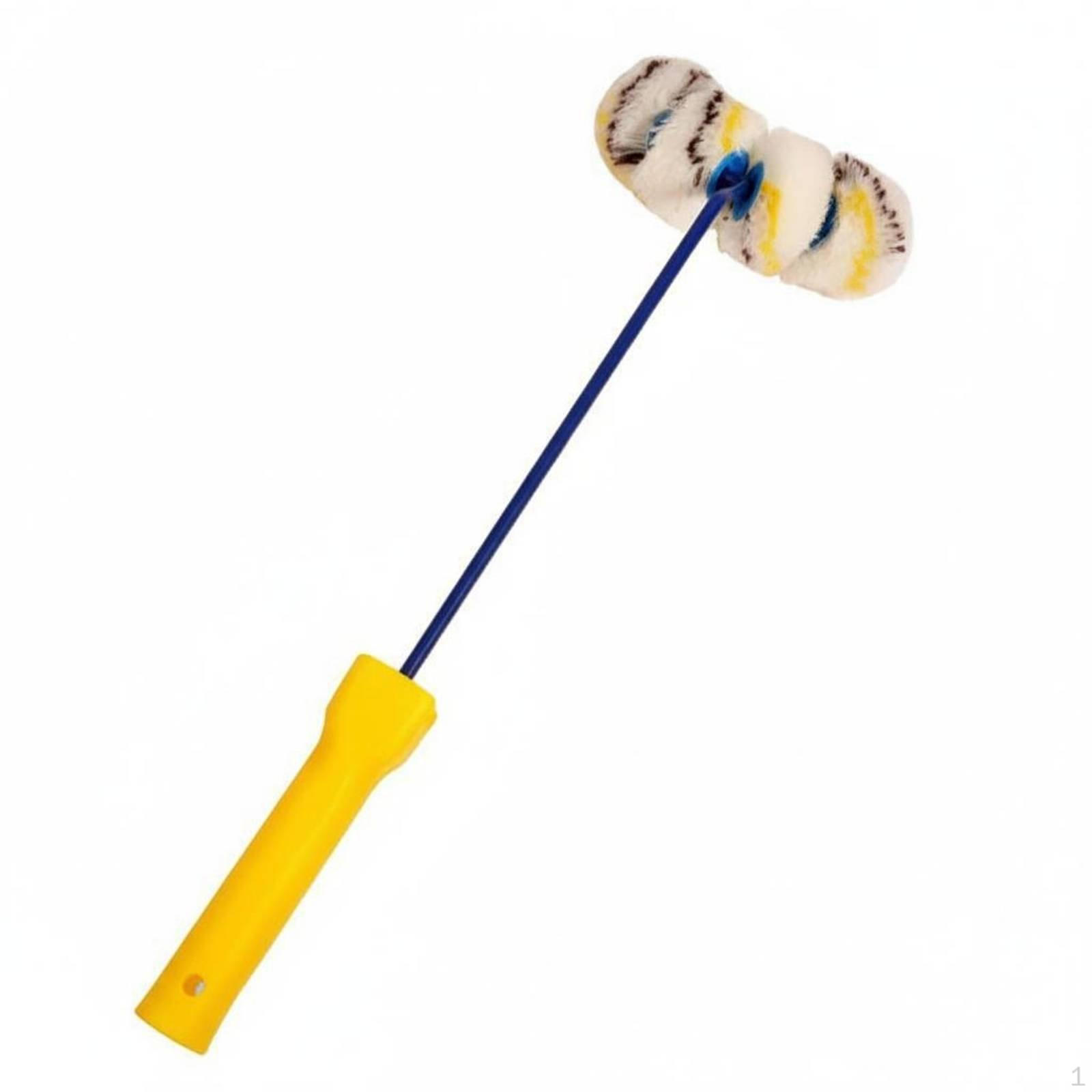Pipe Paint Roller Professional Results Railing Painter Tool Washable and Reusable Curved 4-wheel Arc Brush
